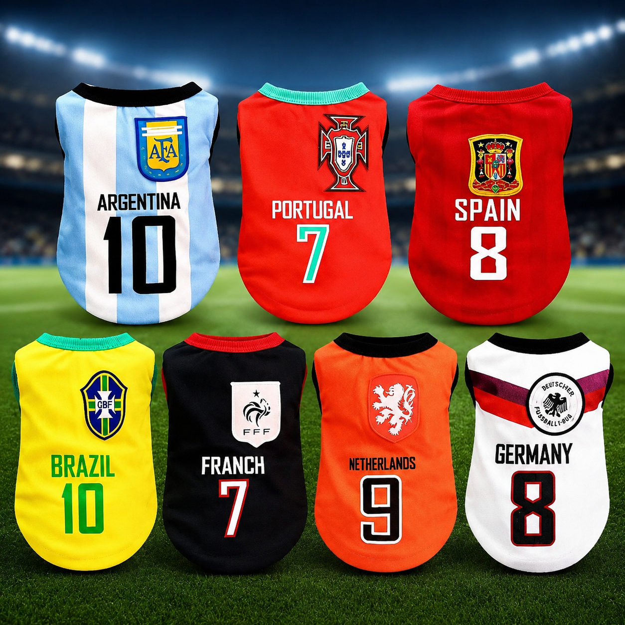 Dog And Cat World Cup Football Jersey